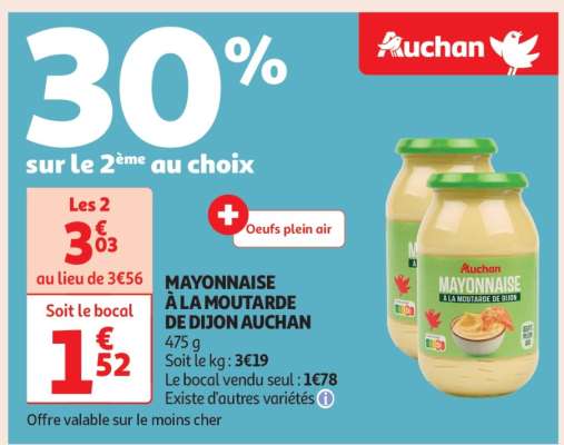 Mayonnaise À La Moutarde De Dijon Auchan