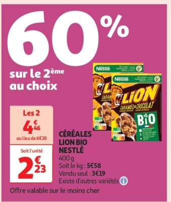 CÉRÉALES LION BIO NESTLÉ