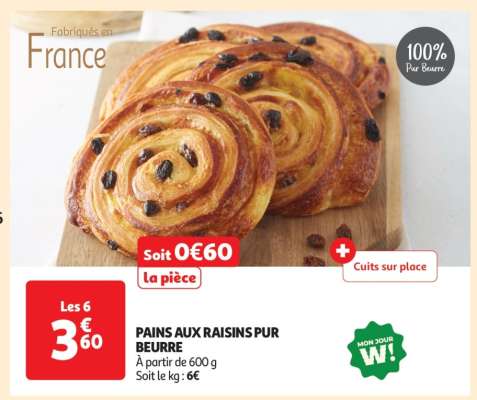 Pains Aux Raisins Pur Beurre