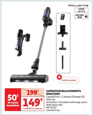 ASPIRATEUR BALAI ROWENTA RH6A35WO