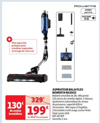 ASPIRATEUR BALAI FLEX ROWENTA RH20CO