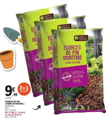 ECORCES DE PIN «TERRE AU NATUREL»