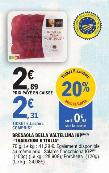 Bresaola della Valtellina IGP