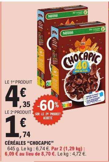 CÉRÉALES “CHOCAPIC”