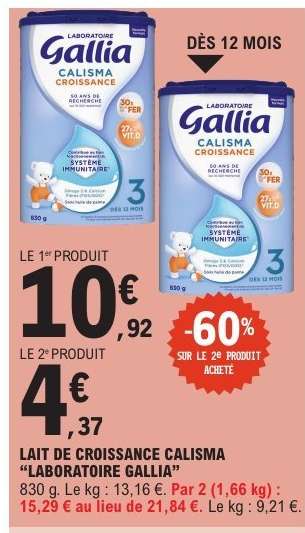 Lait de Croissance Calisma 'Laboratoire Gallia'