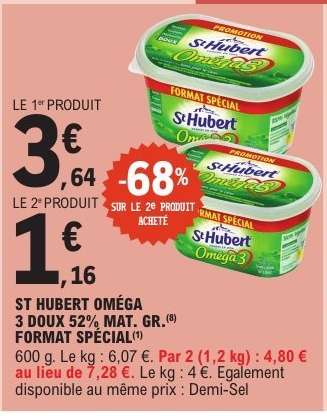 St Hubert Oméga 3 Doux 52% Mat.Gr.