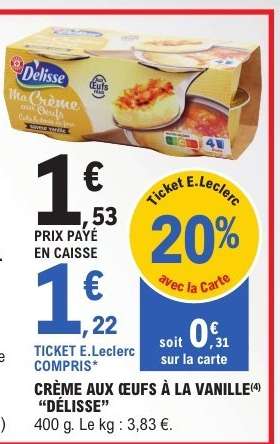 CRÈME AUX ŒUFS À LA VANILLE “DÉLISSE”