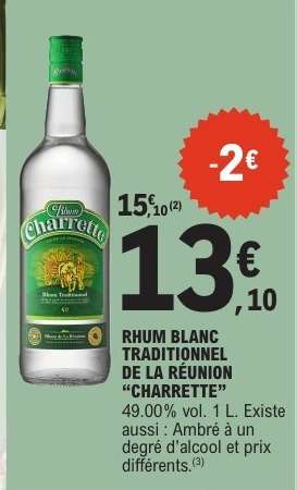 Rhum Blanc Traditionnel de la Réunion 'Charrette'
