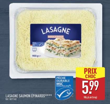 Lasagne saumon épinards