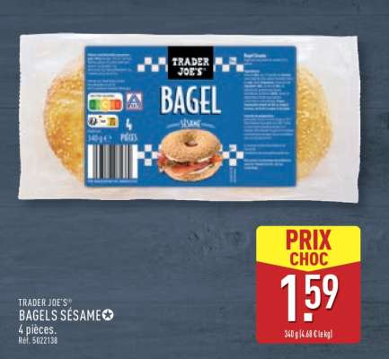 TRADER JOE'S BAGELS SÉSAME
