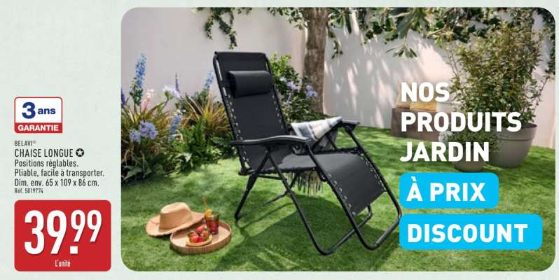 BELIANI CHAISE LONGUE
