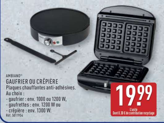 AMBIANO® GAUFRIER OU CRÊPIÈRE