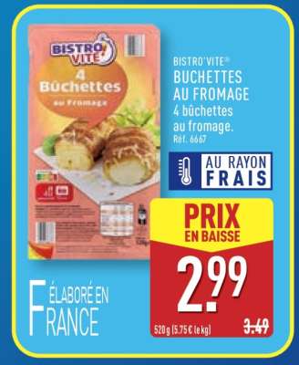 BISTRO'VITE® BUCHETTES AU FROMAGE