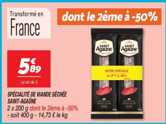 Spécialité de Viande Séchée Saint Agaune