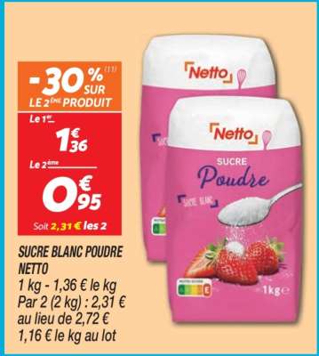 SUCRE BLANC POUDRE NETTO