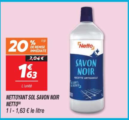 NETTOYANT SOL SAVON NOIR NETTO