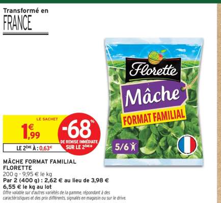 MÂCHE FORMAT FAMILIAL FLORETTE
