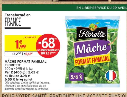 MÂCHE FORMAT FAMILIAL FLORETTE