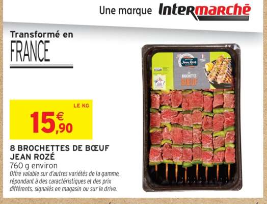 8 BROCHETTES DE BŒUF JEAN ROZÉ