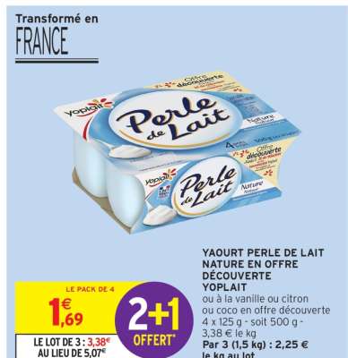 Yaourt Perle de Lait Nature