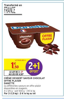 Crème Dessert Saveur Chocolat