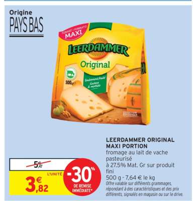LEERDAMMER  ORIGINAL MAXI PORTION