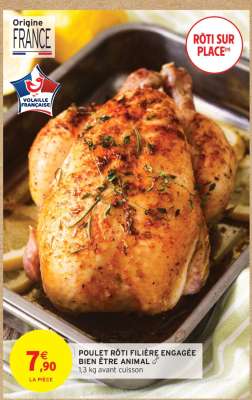 POULET RÔTI FILIÈRE ENGAGÉE BIEN ÊTRE ANIMAL