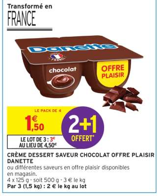 CRÈME DESSERT SAVEUR CHOCOLAT OFFRE PLAISIR DANETTE