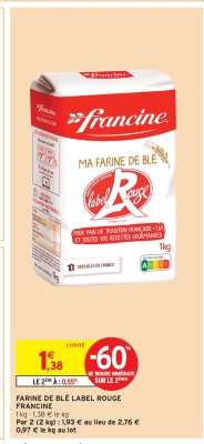 FARINE DE BLÉ LABEL ROUGE FRANCINE
