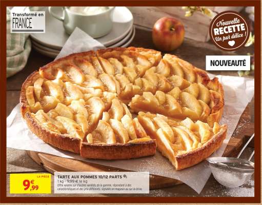 Tarte aux pommes 10/12 parts