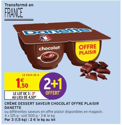 CRÈME DESSERT SAVEUR CHOCOLAT OFFRE PLAISIR DANETTE