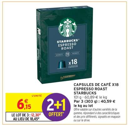 Capsules de Café x18 Espresso Roast Starbucks