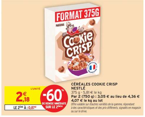 CÉRÉALES COOKIE CRISP