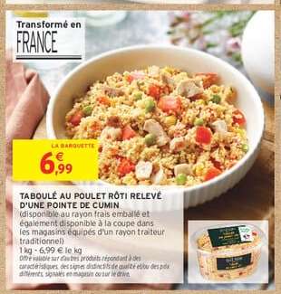 TABOULÉ AU POULET RÔTI