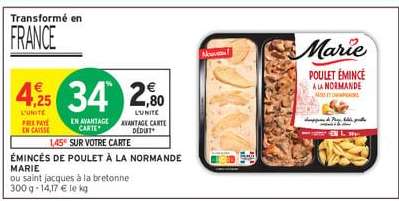 Émincés de Poulet à la Normande Marie