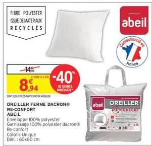 OREILLER FERME DACRON® RE-CONFORT