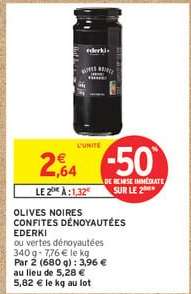 OLIVES NOIRES CONFITES DÉNOYAUTÉES EDERKI
