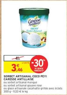 SORBET ARTISANAL COCO PEYI CARESSE ANTILLAISE