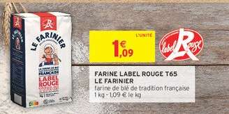 FARINE LABEL ROUGE T65 LE FARINIER