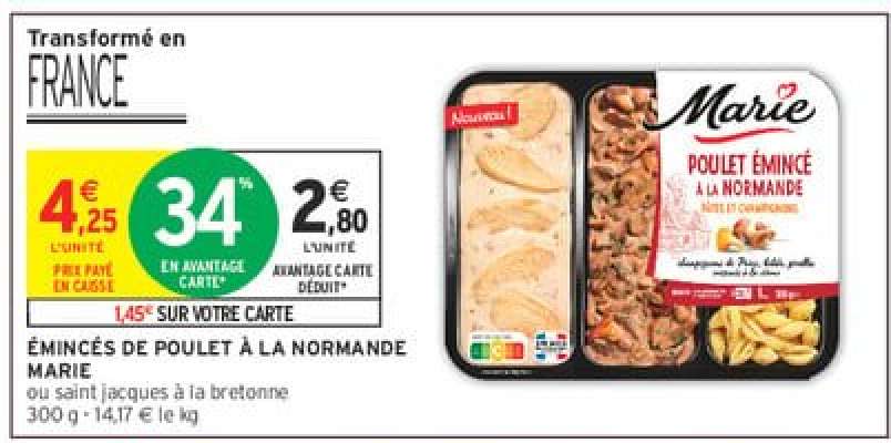 Émincés de Poulet à la Normande Marie