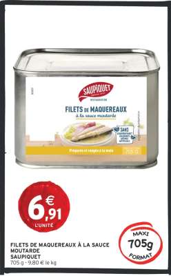 FILETS DE MAQUEREAUX À LA SAUCE MOUTARDE SAUPIQUET