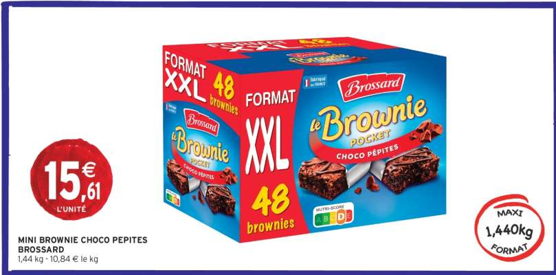 Mini Brownie Choco Pépites Brossard