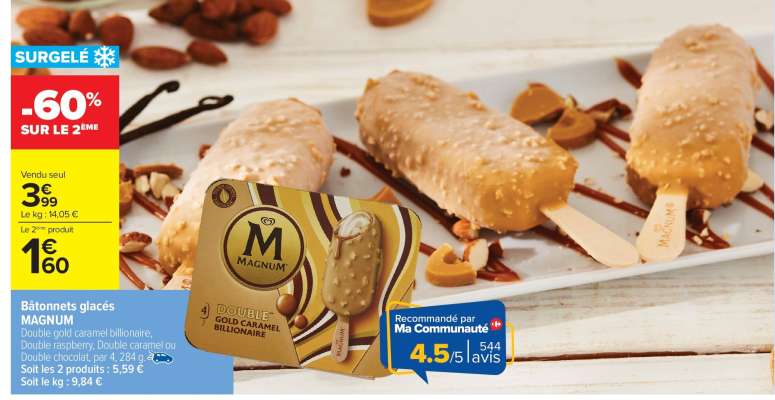 BÂTONNETS GLACÉS MAGNUM