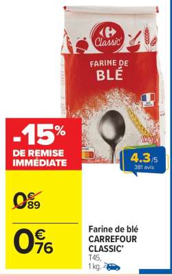 Farine de Blé Carrefour Classic