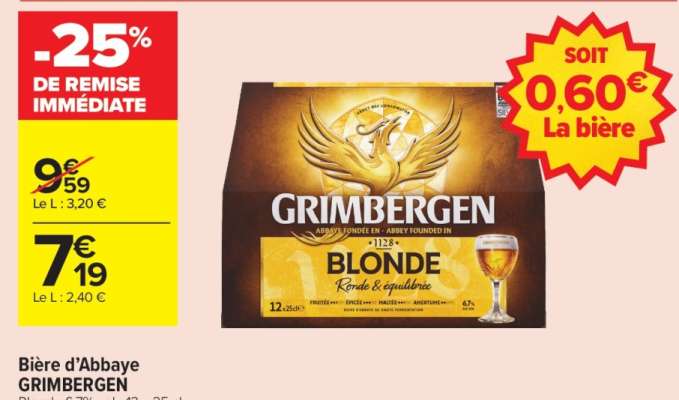 Bière d'Abbaye GRIMBERGEN