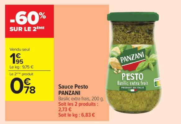 Sauce Pesto Panzani