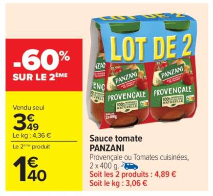 SAUCE TOMATE “PANZANI”