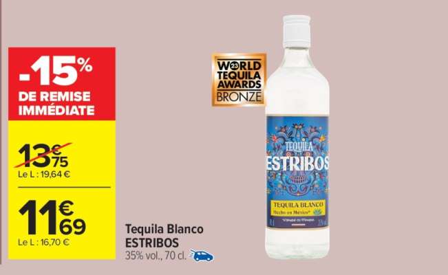 Tequila Blanco ESTRIBOS