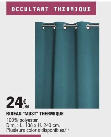 RIDEAU "MUST" THERMIQUE