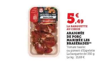 ARAIGNÉE DE PORC MARINÉE LES BRASERADES